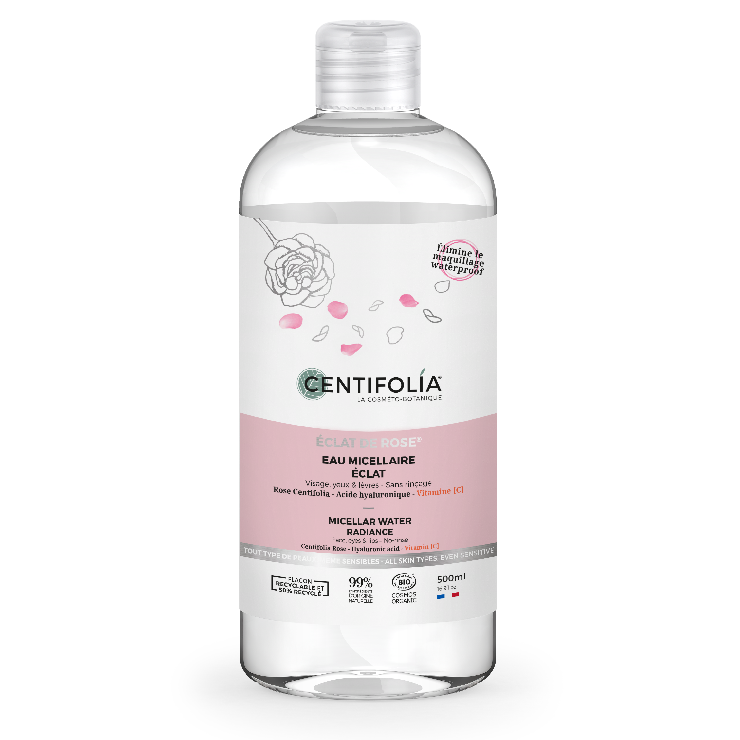 有機光采玫瑰卸妝潔膚水 500 ml