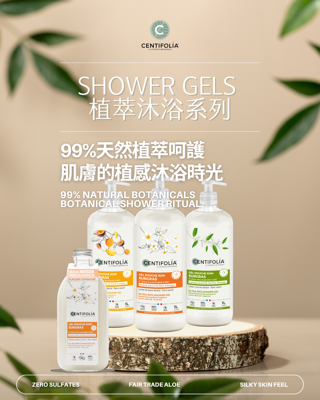 保濕潔淨沐浴露  晨露橙花 250 ml